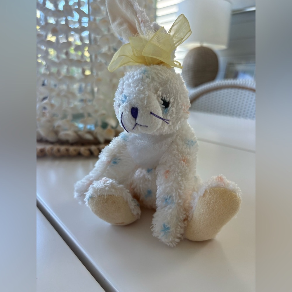 Beanie Baby Bunny with Yellow Bow- Carrots beanie baby 2001